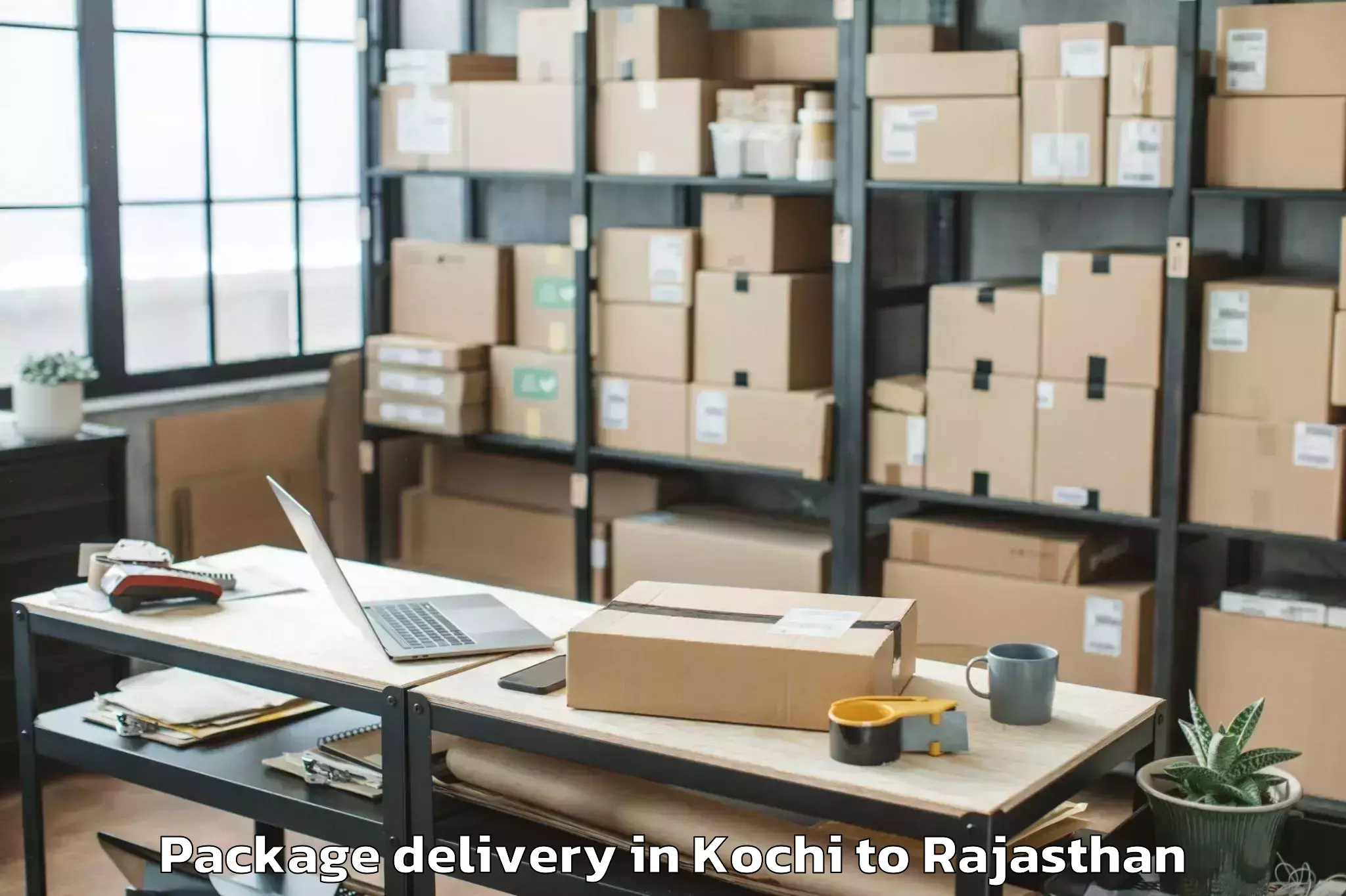 Reliable Kochi to Civil Airport Raj Package Delivery